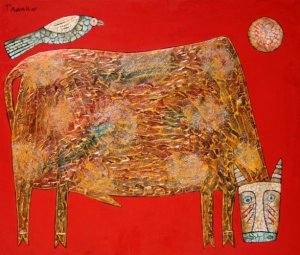 Cattle and bird (הגדל)