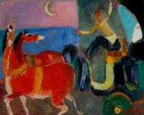 נחום גוטמן כרכרה וסוסים (הגדל)