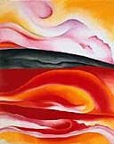 ג'ורג'יה או'קיף, פסים באדום, צהוב ושחור, 1924,