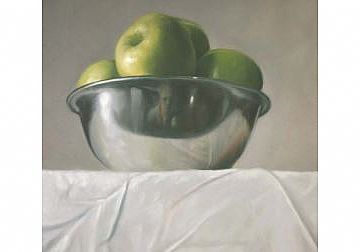 מיכאל חאלק "ללא כותרת" ציור שמן על עץ (הגדל)