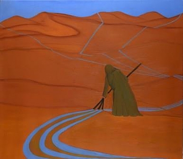 שמעון פינטו  - חורץ שמים , שמן על בד 148x170 (הגדל)