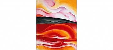 ג'ורג'יה או'קיף, פסים באדום, צהוב ושחור, 1924, (הגדל)