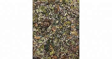 ז'אן דובופה, אדמה מקושטת בצמחייה, בעלים יבשים, בחצ (הגדל)