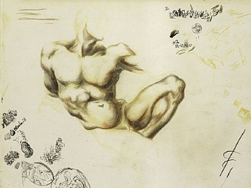 ג'קסון פולוק  דמות אדם מהקפלה הסיסטינית (הגדל)