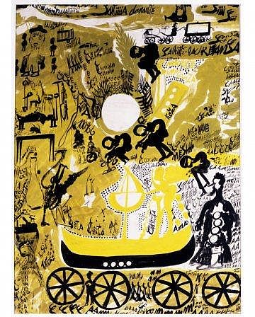 Carlo Zinelli Untitled two sided Mid twentieth cen (הגדל)