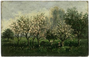 Daubigny, Charles Francois,Apple Trees in Blossom (הגדל)