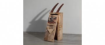 גילי אבישר: דיוקן עצמי עם חתול (הגדל)