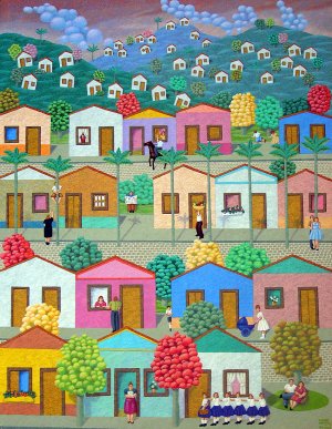  ארנני פאוואנלי, "חיי היומיום", 2006, אקריליק על בד, 116X89 ס"מ