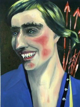 גליה פסטרנק,ציידת -שמן על בד , באדיבות האמנית וגלריה נגה , צילום גליה פסטרנק