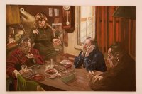 Dubi Harel_the last meal in Kfar-saba_painting_